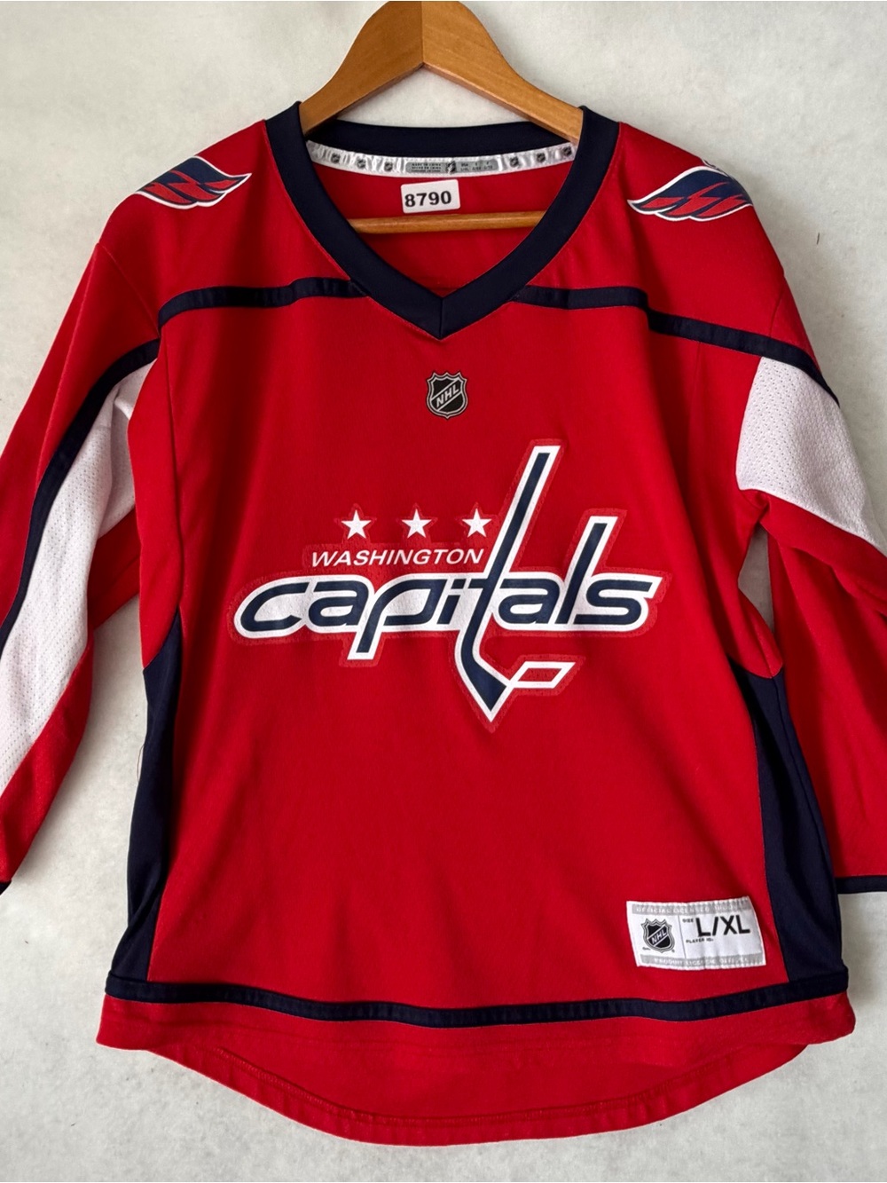 Washington Capitals  Jersey Youth L/XL Red NHL Hockey Reebok Boys 8790